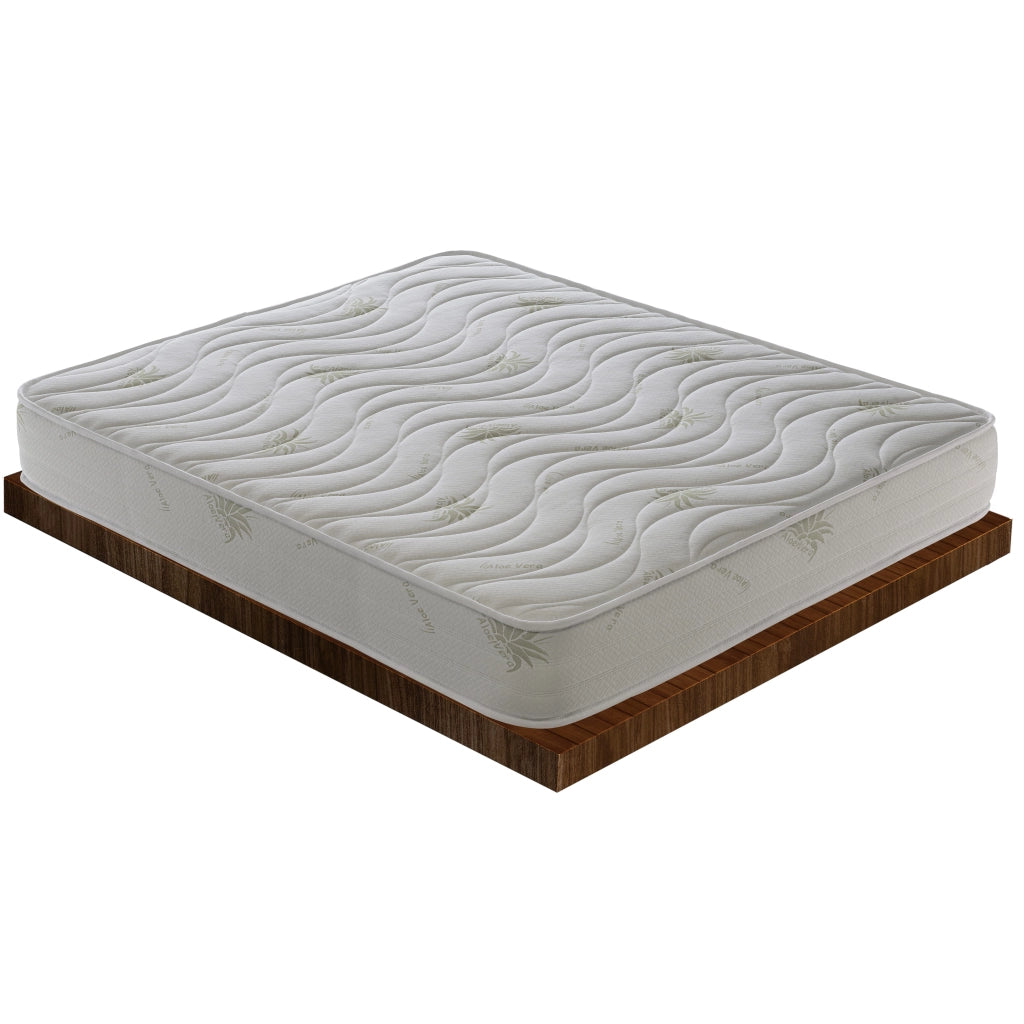Materasso Singolo 90x200 Alto 25 cm - Aloe Vera – Ortopedico – Alta densità – Onda Massaggiante - Massimo Comfort