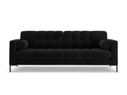 Cosmopolitan Design - Divano "Bali" 4 posti in velluto nero 