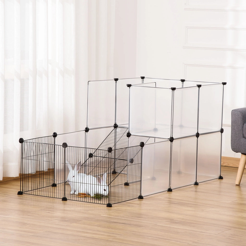 Recinto per piccoli animali ¨C Minimal ¨C 27 pannelli nero
