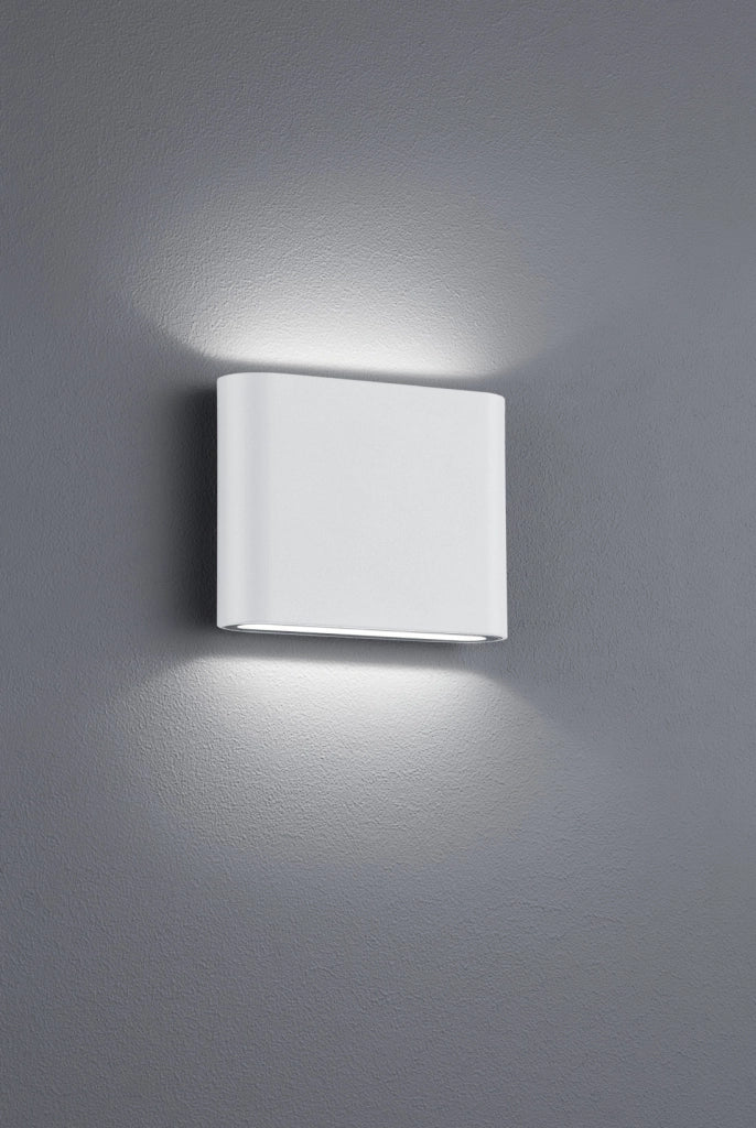 Applique Parete Esterno 2 Led Luce Doppia Bianco 11 cm Thames II GD Trio