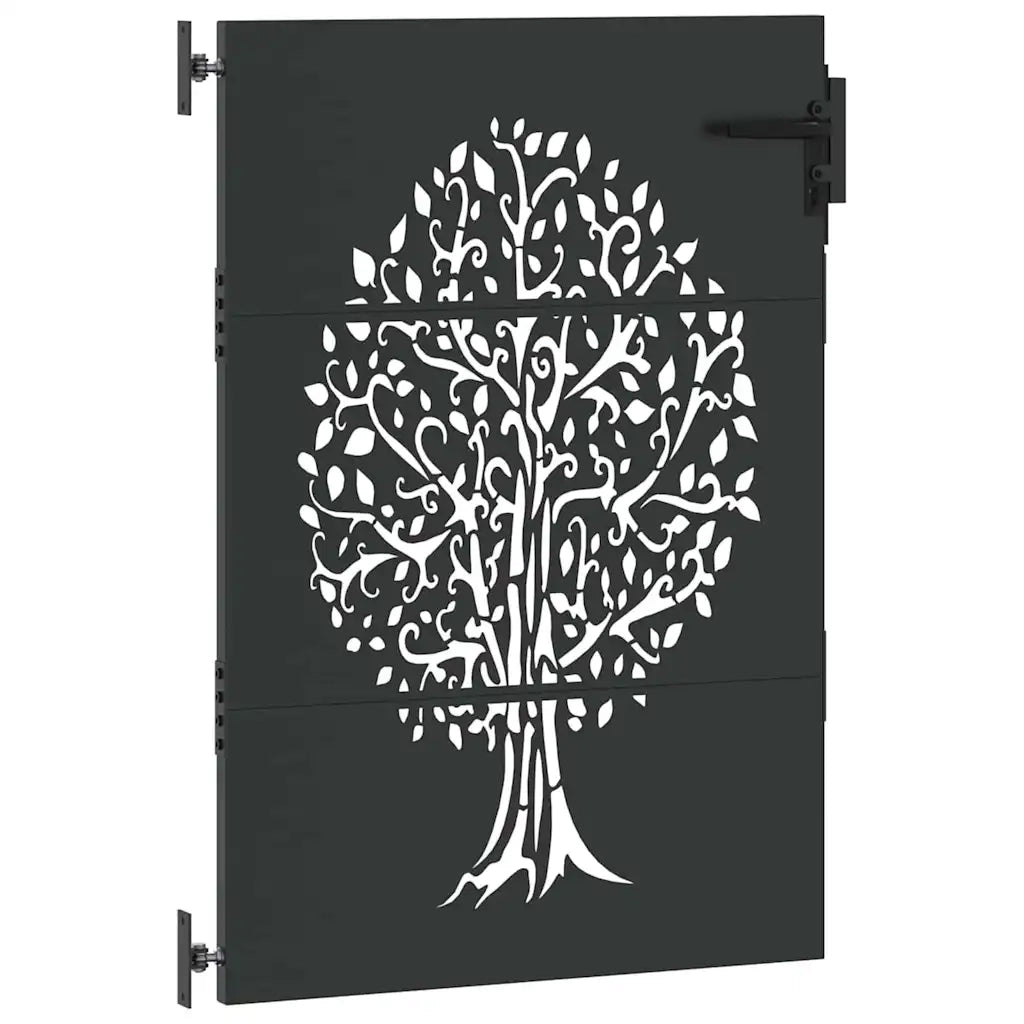 Cancello da giardino con blocco Nero 85 x 125 cm 42015860