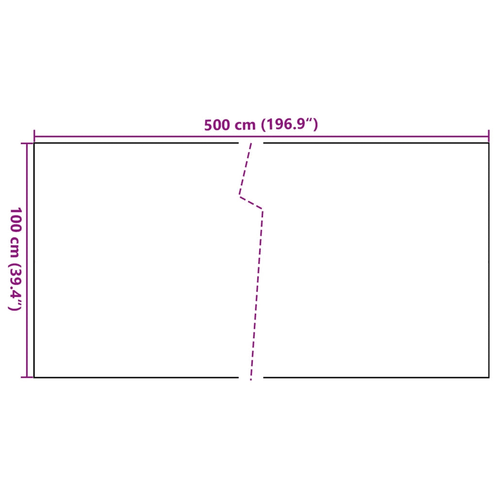 Paravento da Balcone Antracite 500x100 cm in Polyrattan 156243