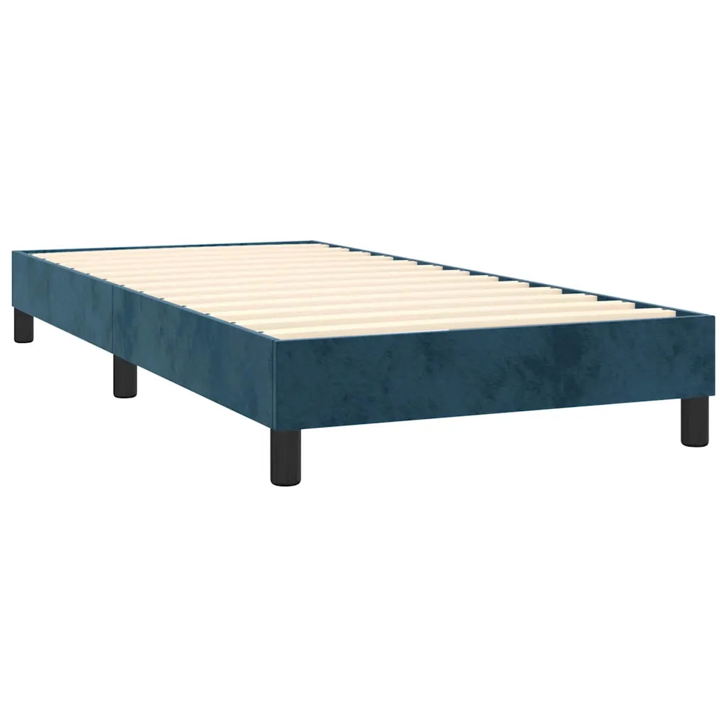 Letto a Molle con Materasso e LED Blu Scuro 100x200 cm 3134451
