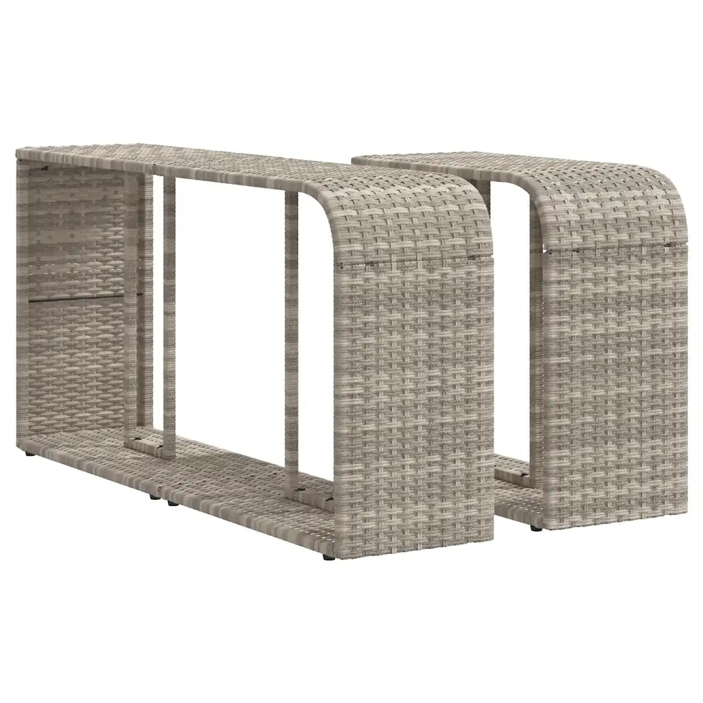 Set Divano Giardino 10 pz con Cuscini Grigio Chiaro Polyrattan 3326066