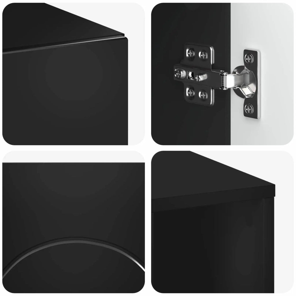 Set mobili da bagno 2 pz Nero Legno ingegnerizzato 3433101