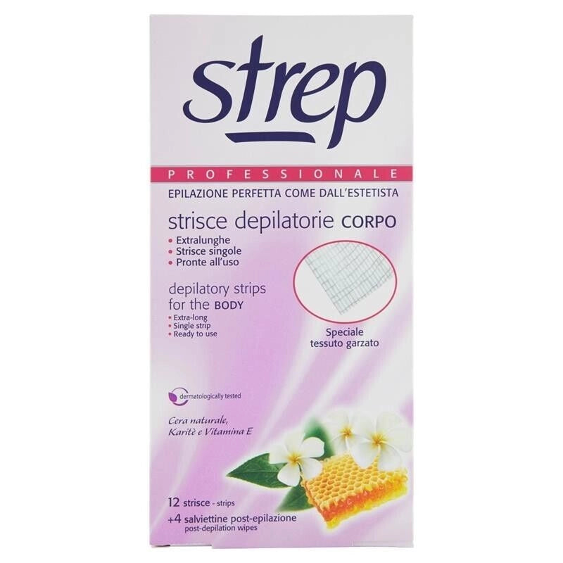STREP STRISCE DEPILATORIE CORPO 12PZ PROFESSIONALI