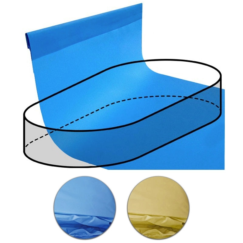 Telo Rivestimento Liner per piscina a forma ovale 7,37 x 3,60 m Tipo di Attacco: P3, Altezza: 1.20 m, Colore: Sabbia