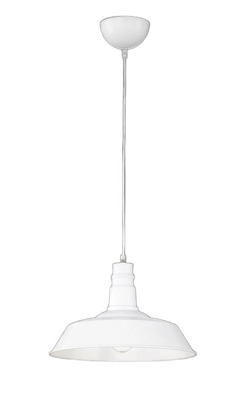 Lampada a sospensione RL WILL bianca Ø36 metallo E27