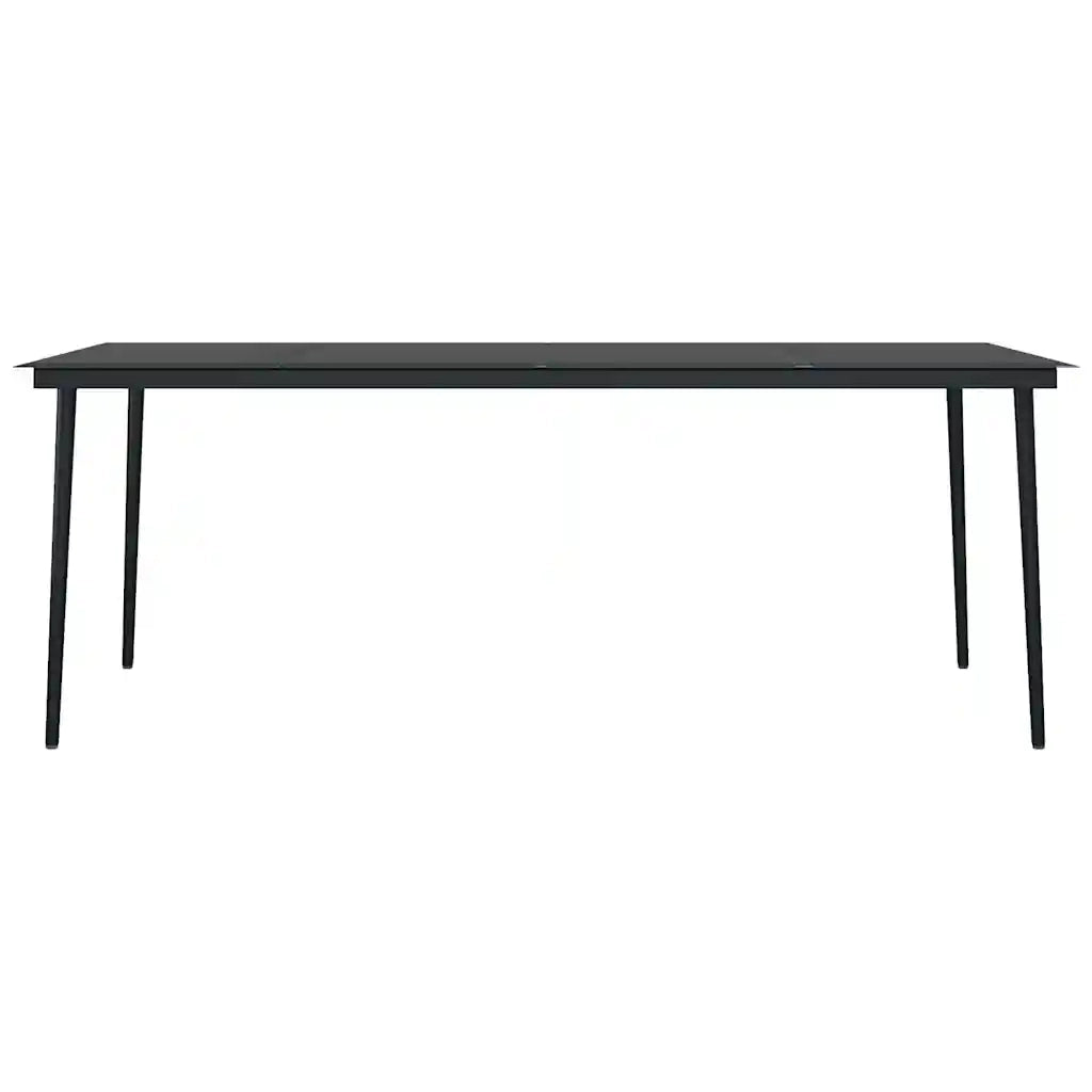 Set da Pranzo da Giardino 7 pz con Cuscini Nero 3099495