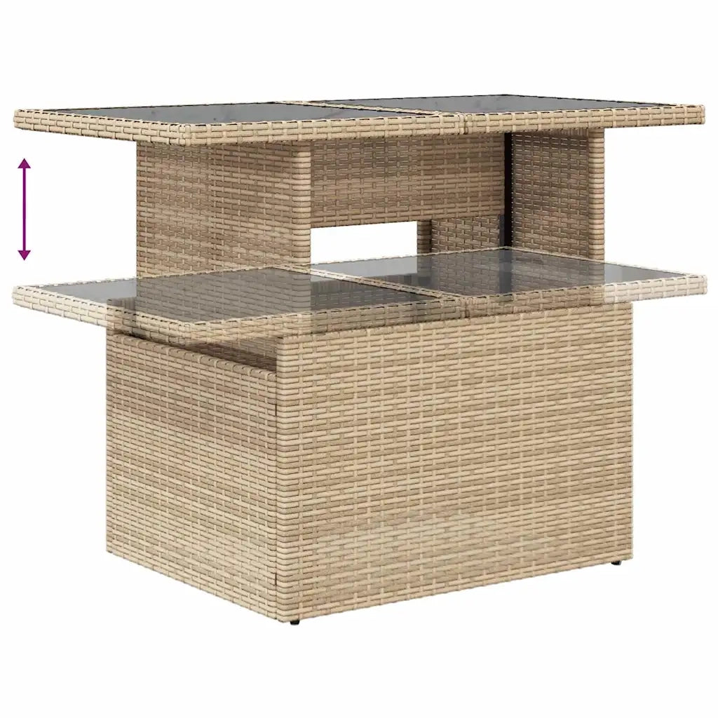 Set Divano da Giardino con cuscino 6 pcs beige e panna 3348987