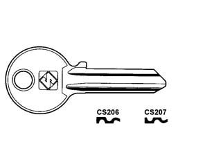 CHIAVI PER CILINDRI CISA 5 SPINE GRANDI- - CS207 SX - 20 pezzi SILCA