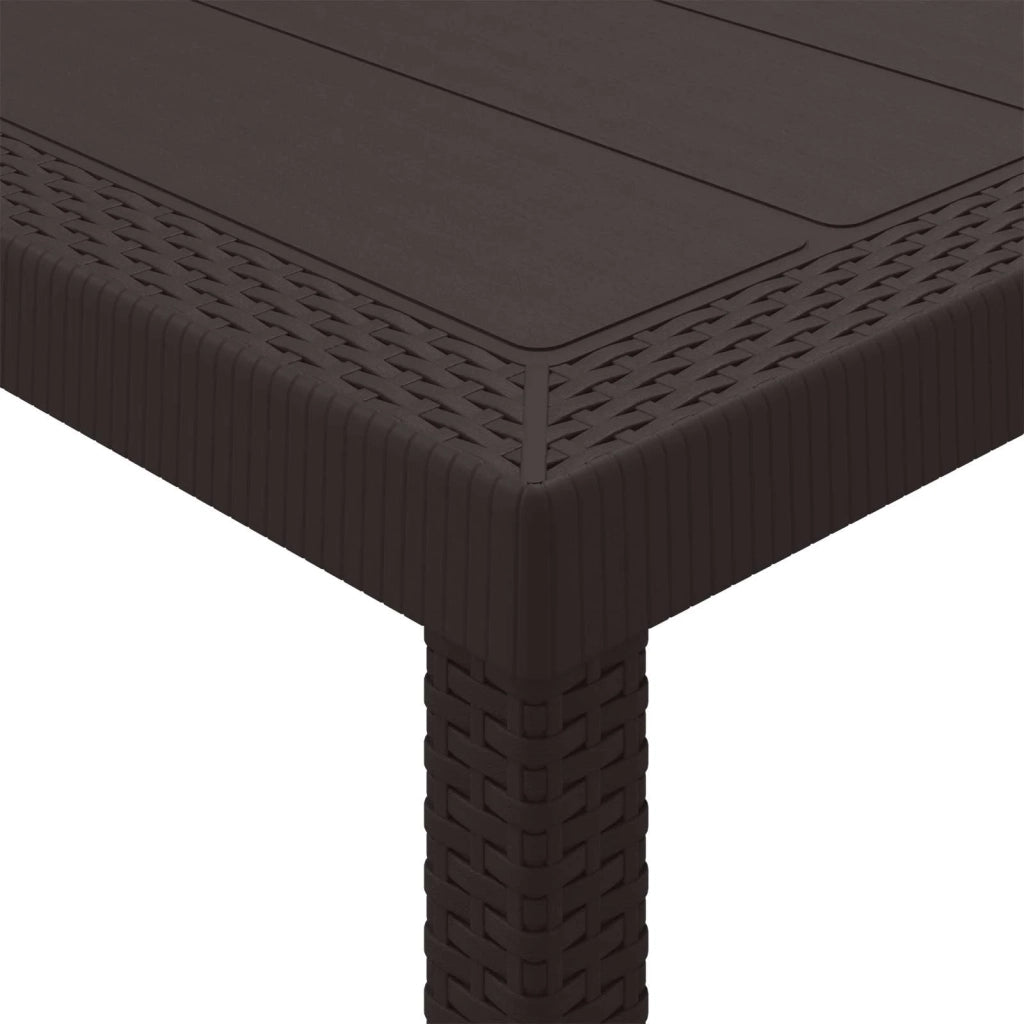 Set da Pranzo per Giardino 11 pcs Marrone Polipropilene 3378600