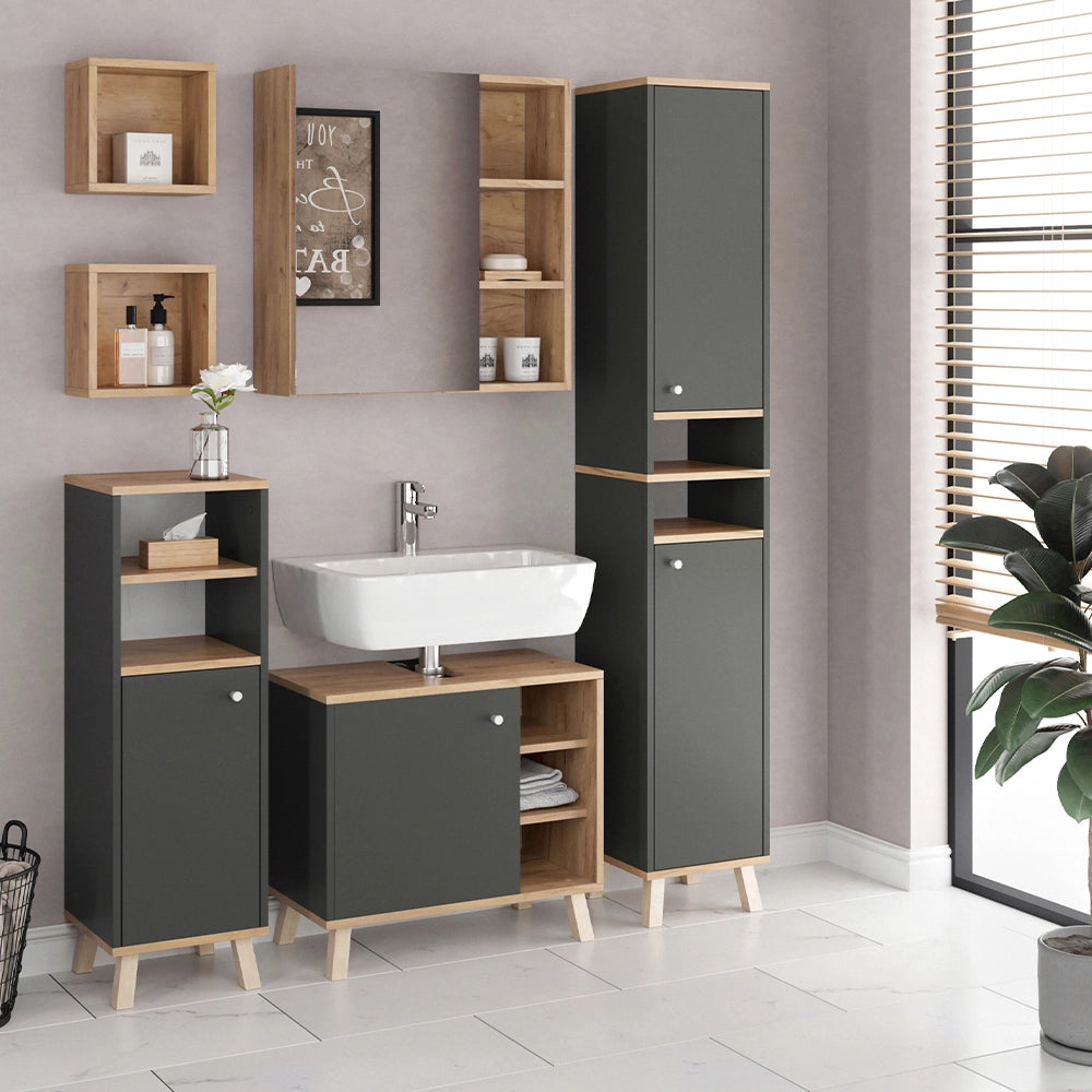 Vicco Mobile bagno alto Antracite 30 x 174 cm