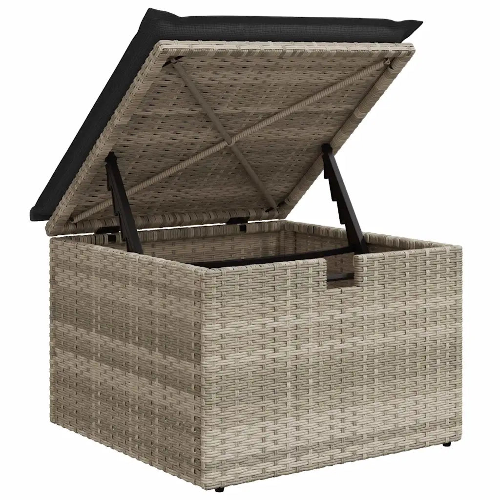 Set di divani con cuscino 5 pcs Grigio chiaro polyrattan 3359261