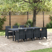 Set da Pranzo per Giardino 9 pcs Antracite Polipropilene 3378733
