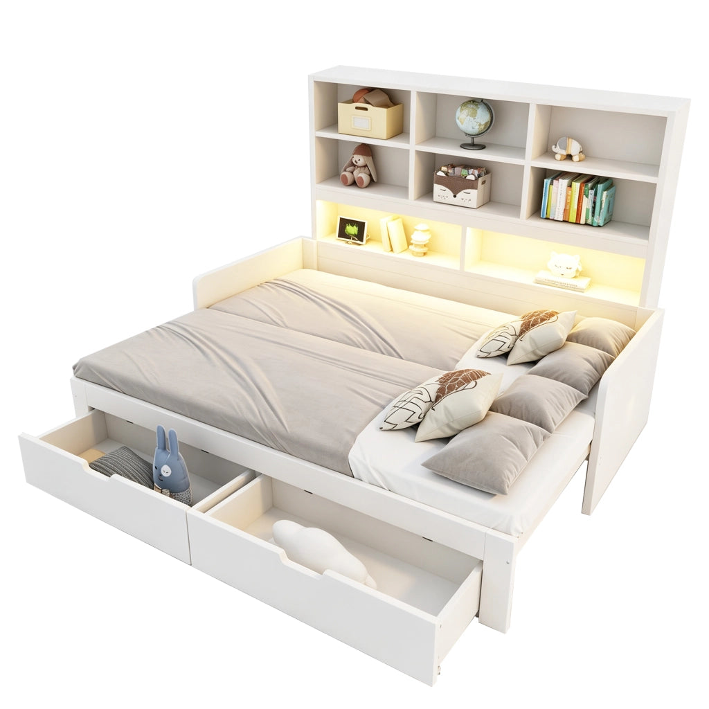 letto in mdf bianco 90 x 200 cm