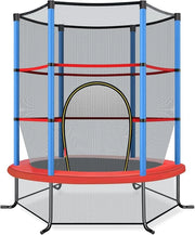 Trampolino Elastico Bambino in Acciaio, Tappeto Elastico Bambini da Esterno e da Interno, con Rete e Cusicnetti Antiscivolo