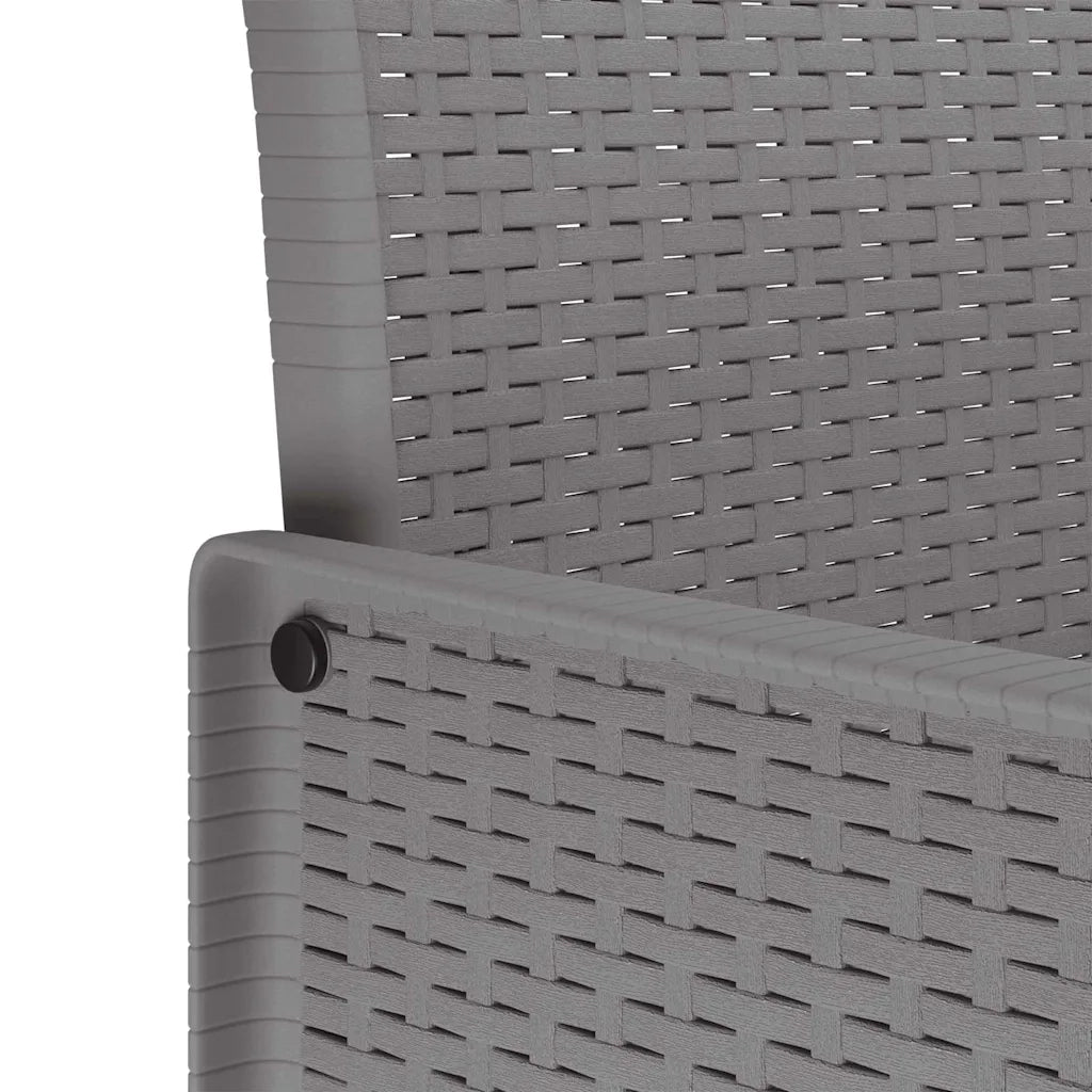 Set da Pranzo per Giardino 13 pcs Grigio chiaro Poly Rattan 3378629