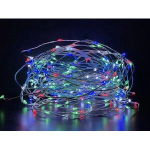 CATENA LUMINOSA A BATTERIA 100 GOCCE LED MULTICOL- 24,0 pz