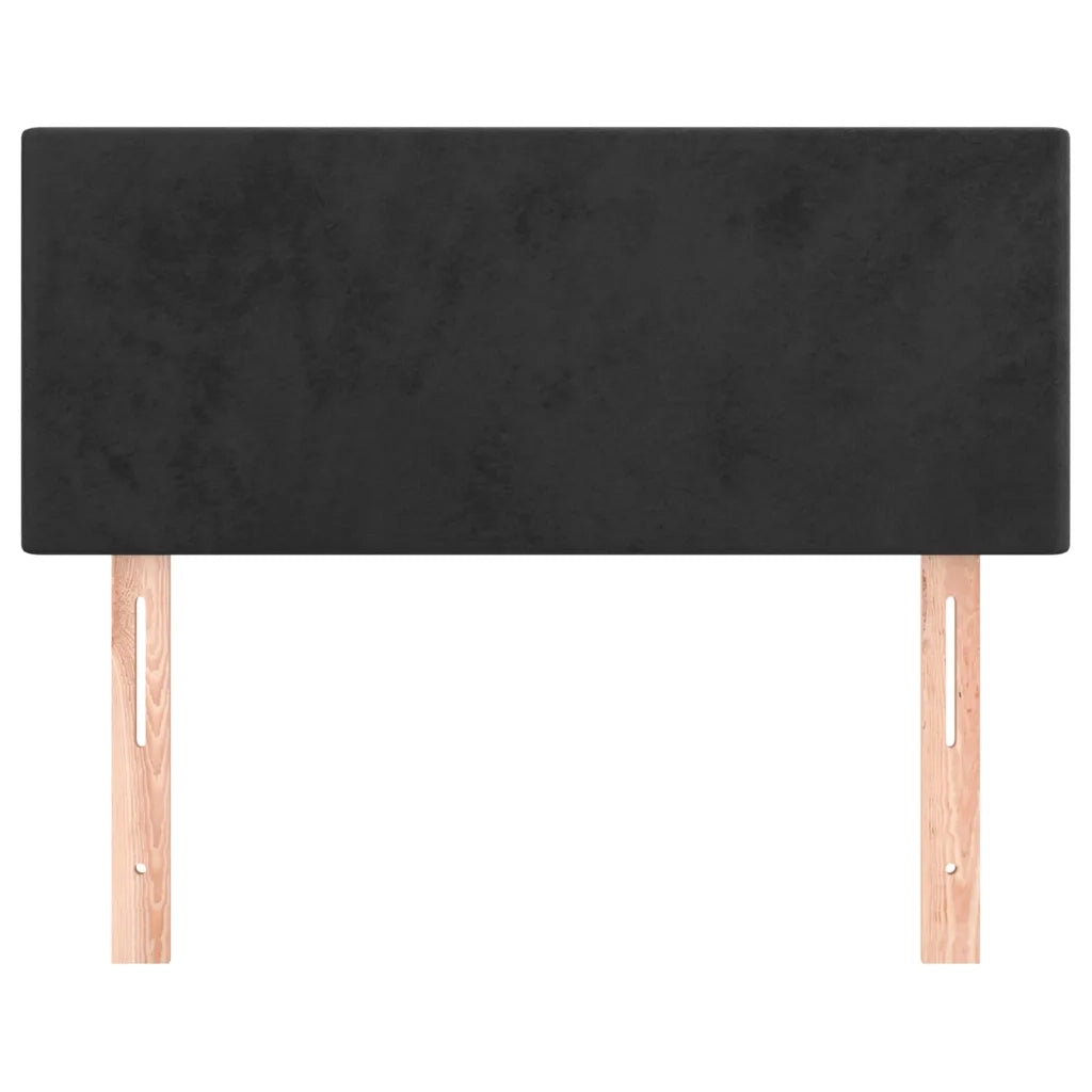 Testiera Nera 90x5x78/88 cm in Velluto 345760