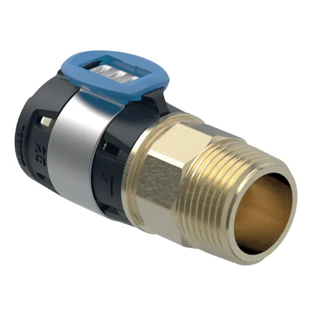 ADATTATORE FLOWFIT CON FILETTO MASCHIO PER MULTISTRATO A PRESSARE 3/4 ø25MM - ATTACCO MASCHIO   GEBERIT
