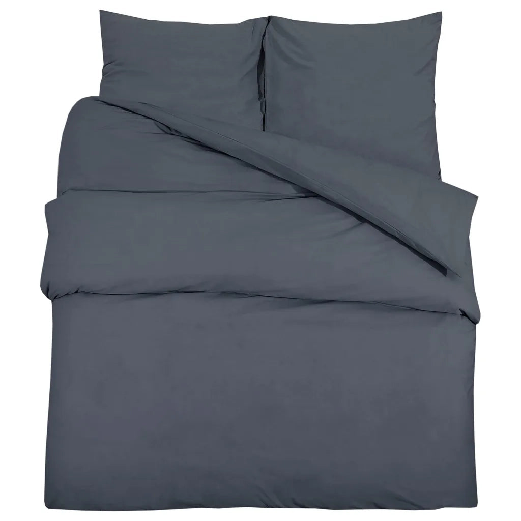 Set Copripiumino Antracite 240x220 cm in Cotone 136080