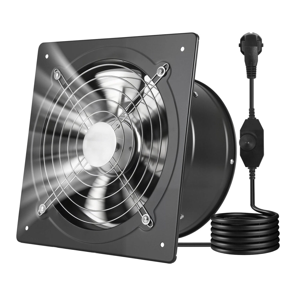 Ventilatore di Scarico a Parete HDB-250C da 254 mm 50W 988 CFM Estrattore d'Aria con Velocità Regolabile per Garage Soffitta e Officina