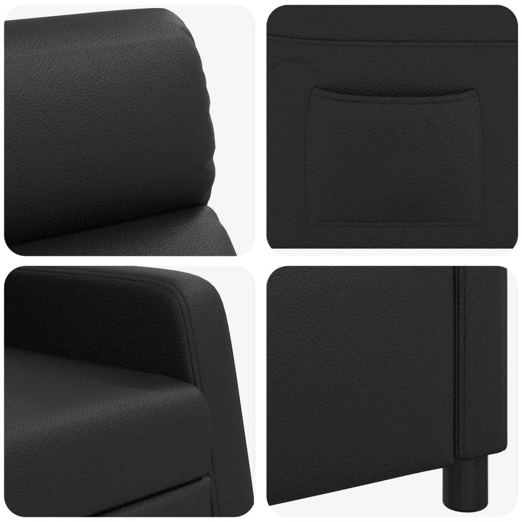 Divano Sedia-Poltrona Massaggiante Nero Similpelle 869882