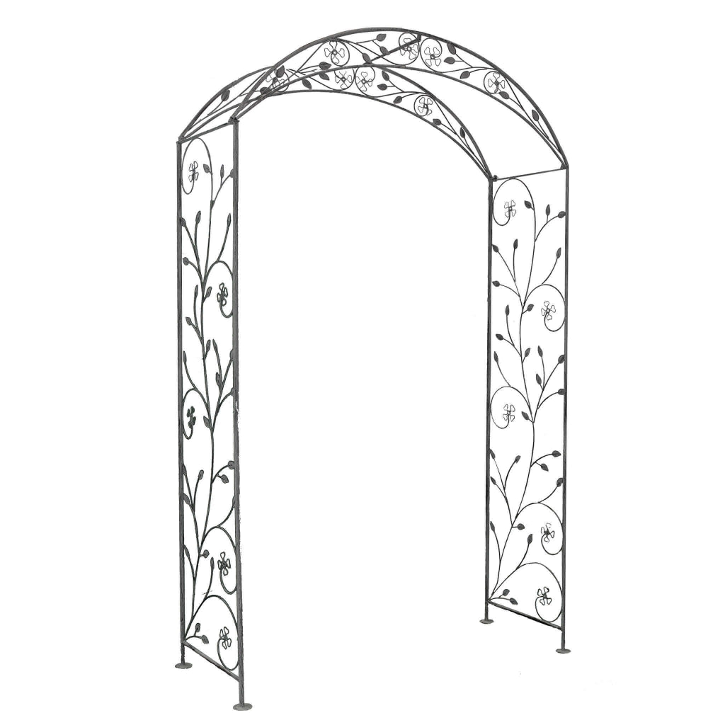 ARCO ANDERSON GRIGIO ANTICO IN ACCIAIO VERNICIATO A POLVERE 135 X 47,5 X H230CM