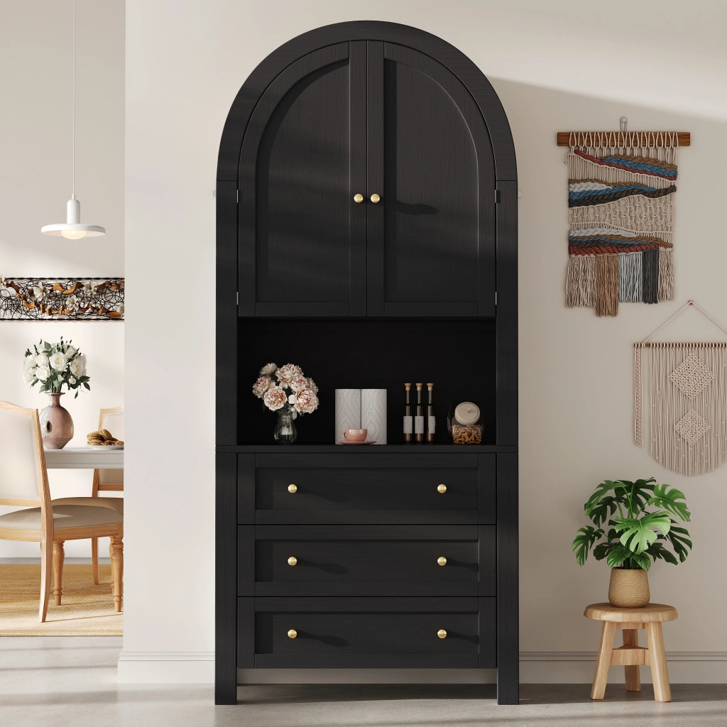 Credenza con cassetti in MDF nero