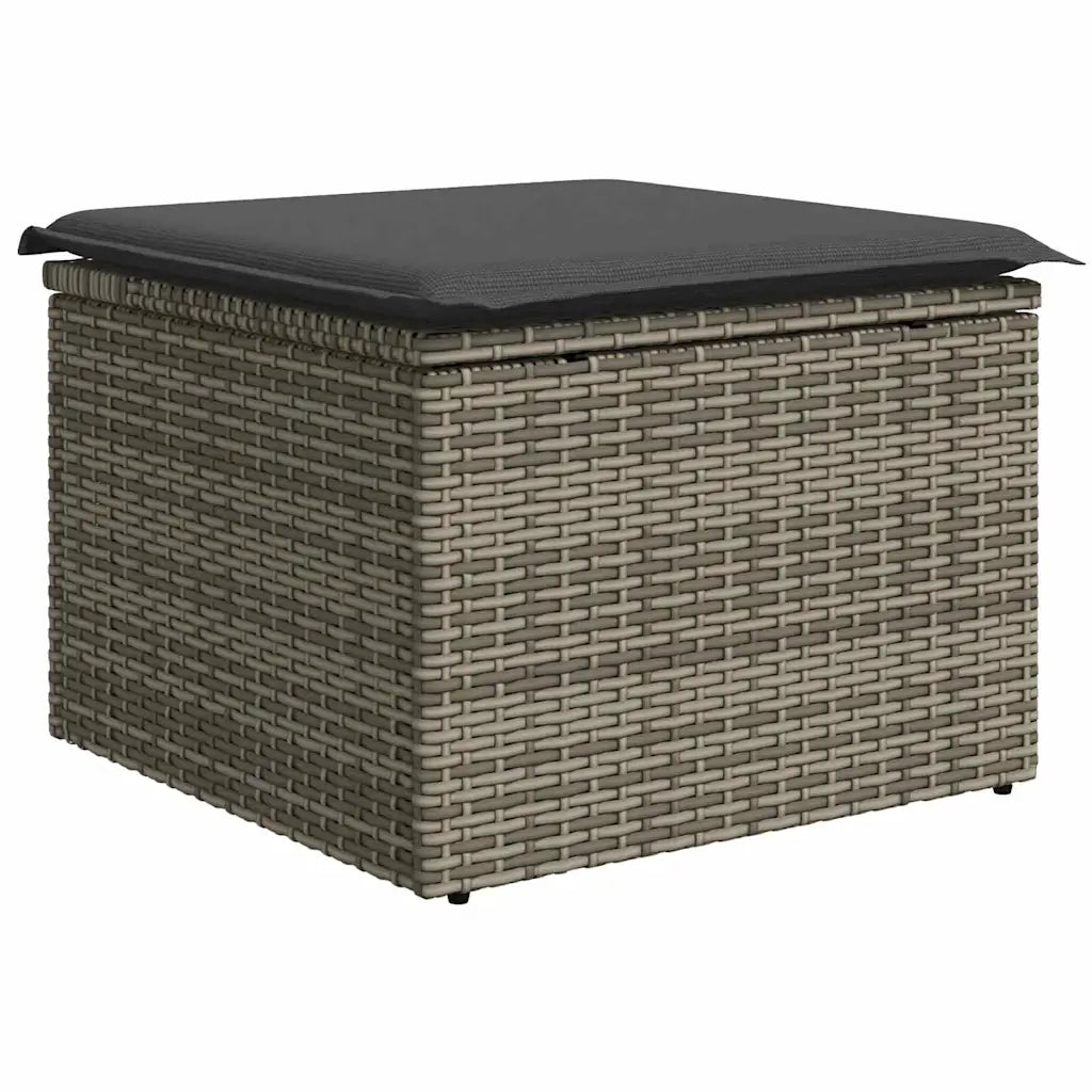 Set Divano da Giardino 5 pcs Grigio chiaro polyrattan 3355698