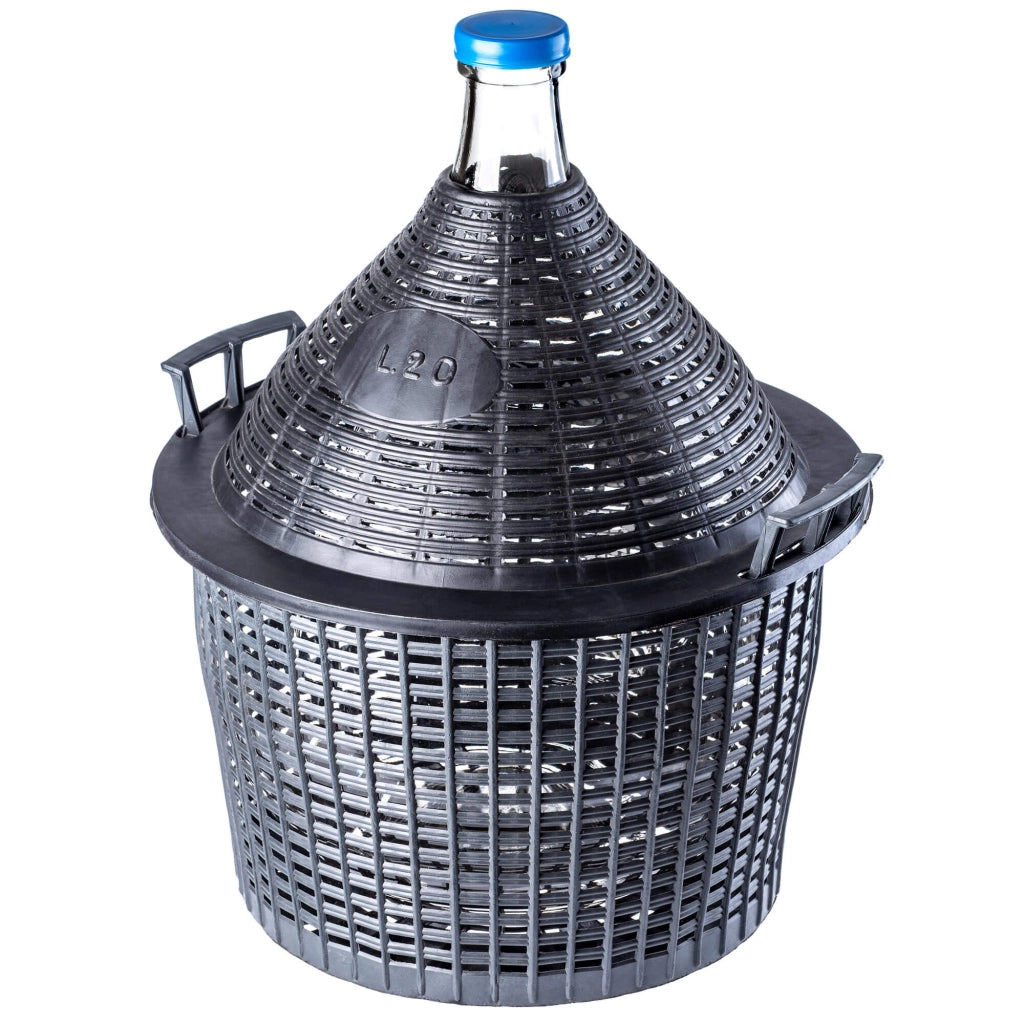 Set per vino KADAX con bottiglia da 15 litri e gorgogliatore in sughero per fermentazione.