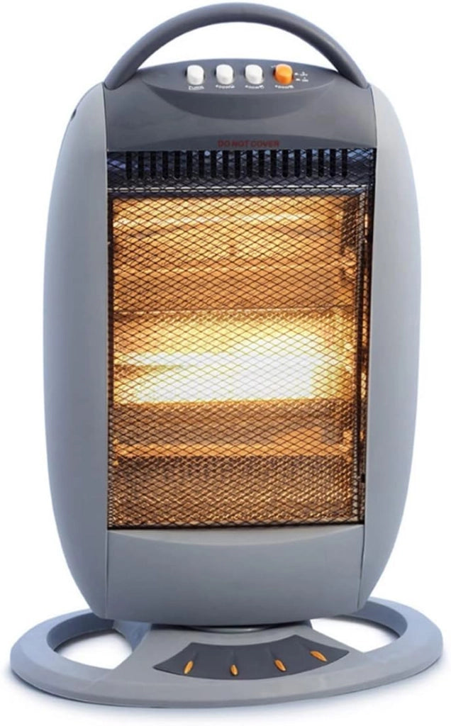 NIKLAS CLASSIC STUFA ALOGENA 1200W oscillante 3 potenze grigia