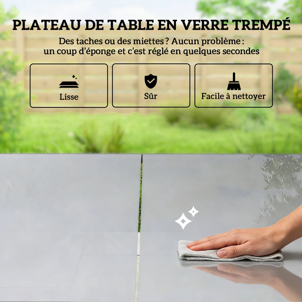 Set Giardino 7 Pezzi per 6 Persone ¨C Minimal ¨C Grigio