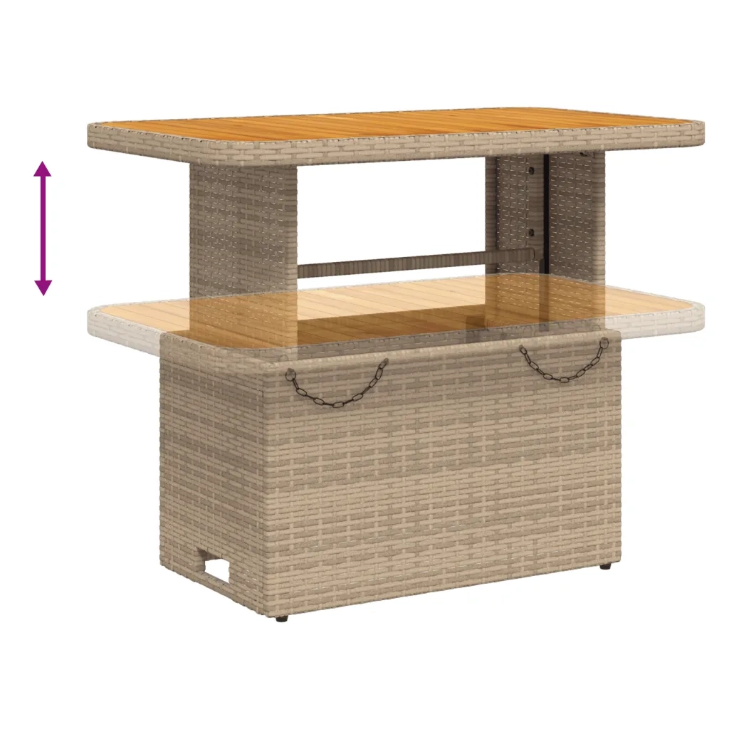 Set da Pranzo da Giardino 4 pz con Cuscini Beige in Polyrattan 3277479