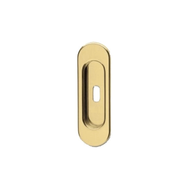 MANIGLIA PER PORTE SCORREVOLI CON FORO CHIAVE Oro lucido