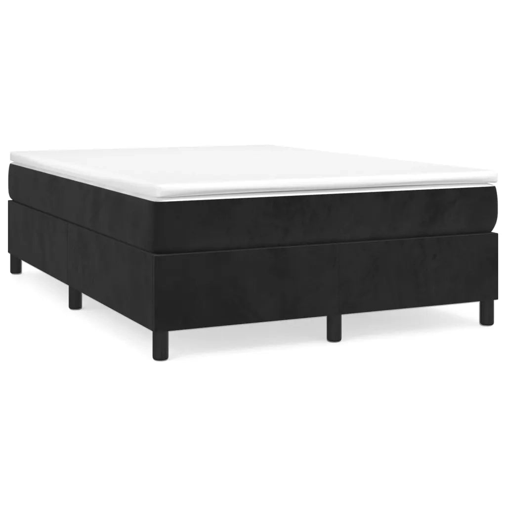 Struttura Letto a Rete a Molle Nero 140x200 cm in Velluto