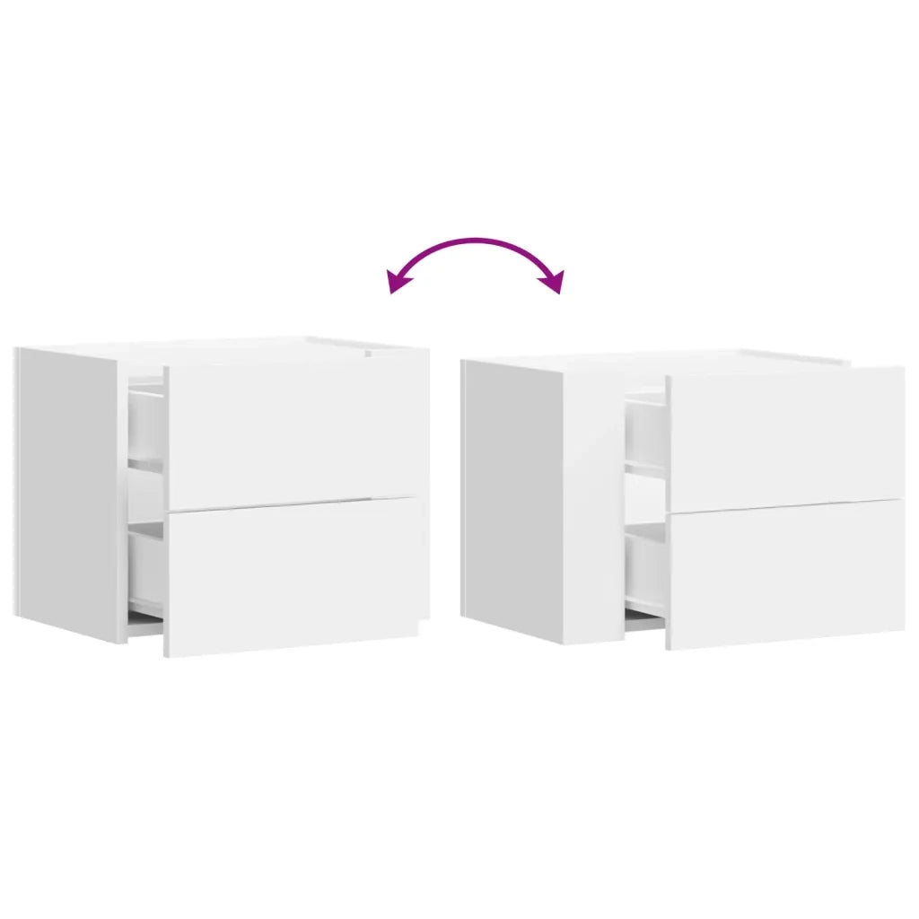 Comodino a Parete Bianco 45x30x35 cm 848325