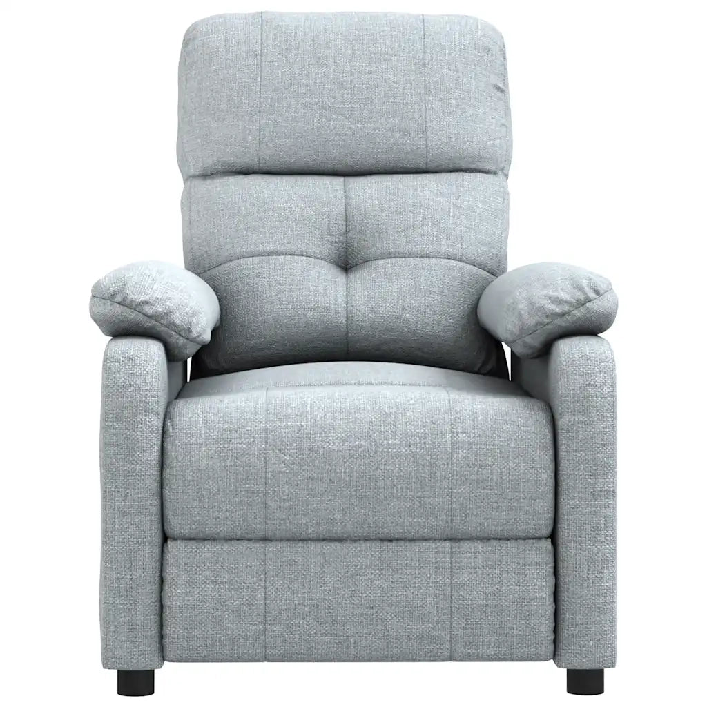 Poltrona Massaggiante in Tessuto Grigio Chiaro