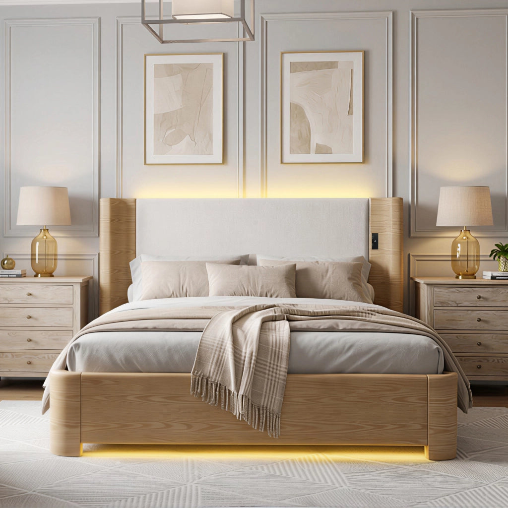 BL-536 Letto matrimoniale con contenitore a sollevamento a gas