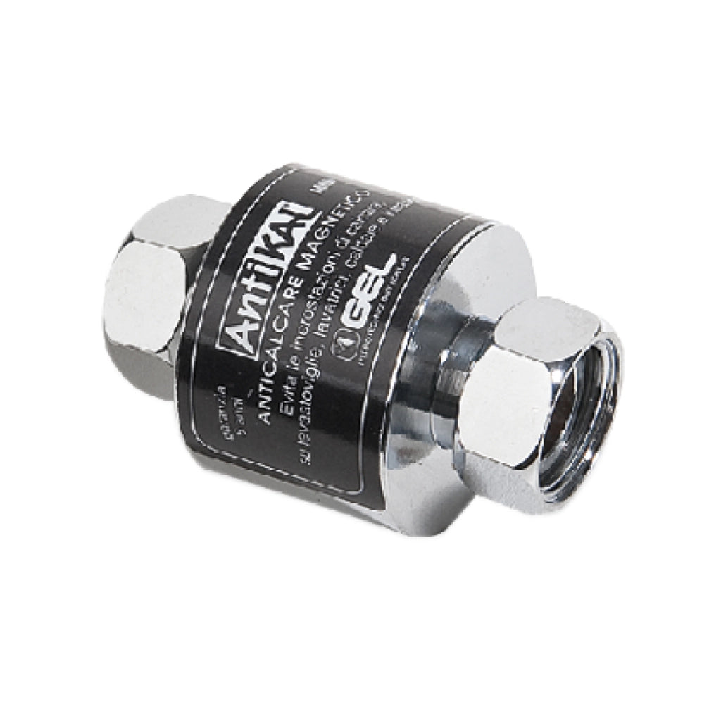 FILTRO ANTICALCARE MAGNETICO MODELLO ANTIKAL MINI - ATT.FEMMINA 1/2- PORTATA PICCO 2500 LT/H. - 1900 GAUSS  - GEL