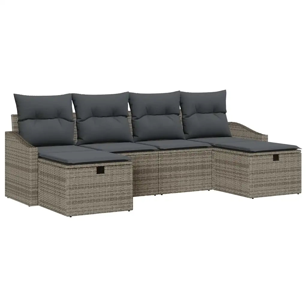 Set di divani con cuscino 6 pcs polyrattan 3360650