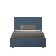 Letto 1 Piazza e Mezzo 120x200 cm con Rete e Contenitore Mika Blu
