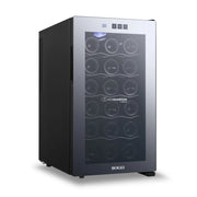 Cantinetta vino 18 bottiglie 48L, temperatura 12-18°C con display touch e porta vetro silenziosa <27dB - Sogo