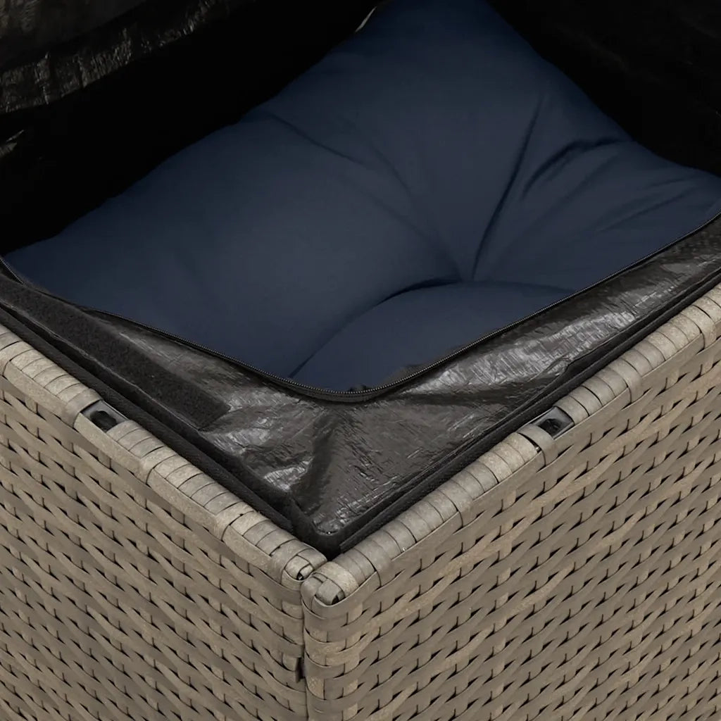 Set Divani da Giardino 13 pz con Cuscini Grigio in Polyrattan 3255872