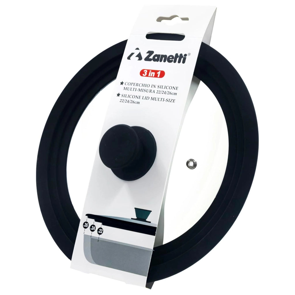 Zanetti Coperchio Universale Vetro Silicone 16 18 20 cm