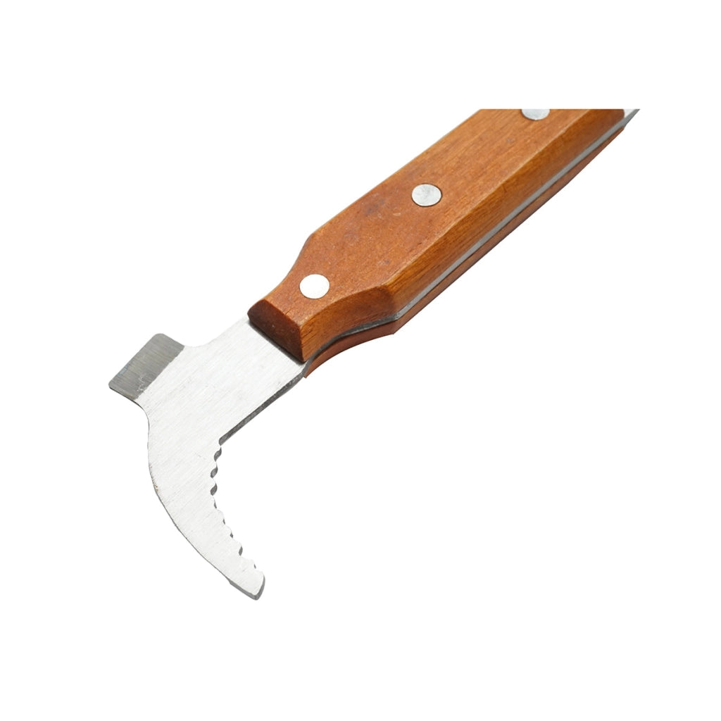 Raschietto per Apicoltura in acciaio inox con manico in legno e scala tipo L, 260 mm.