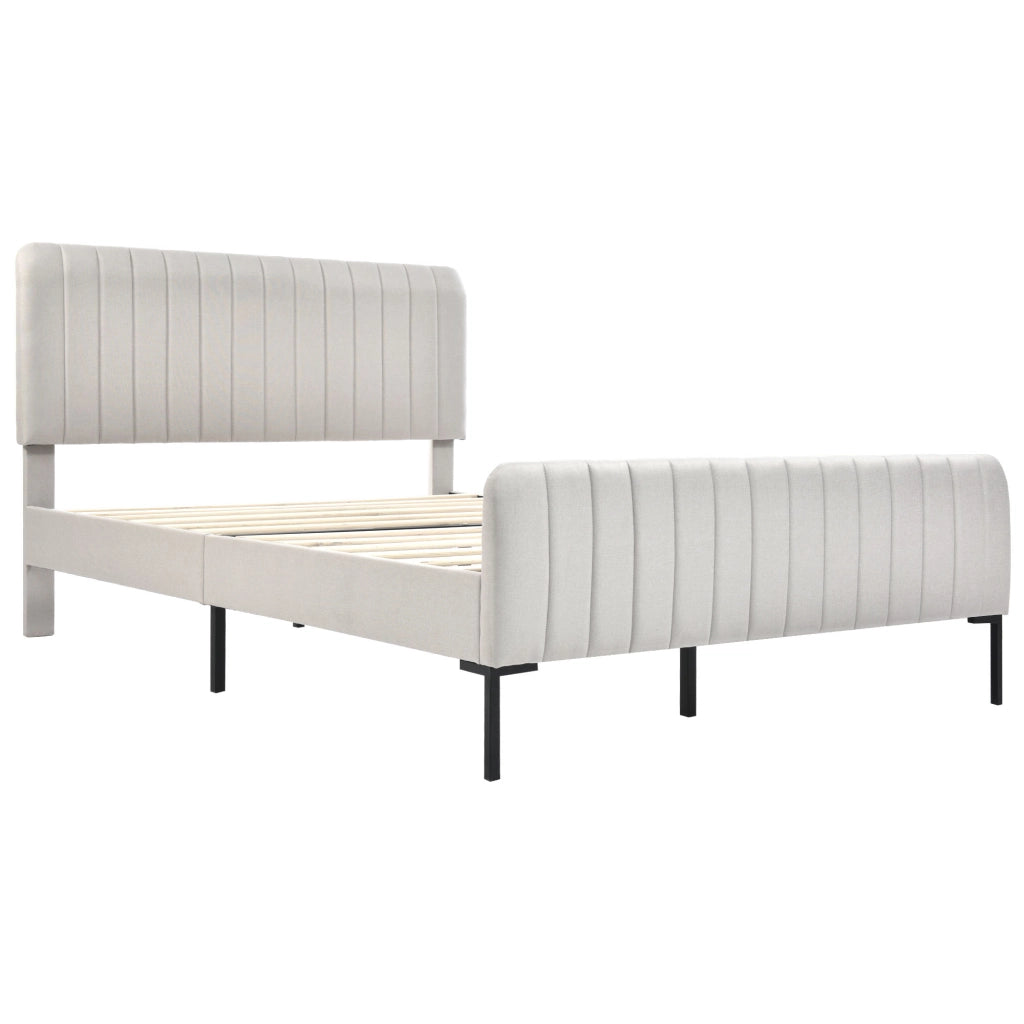 Letto matrimoniale imbottito 180x200 cm con rete a doghe e testiera regolabile