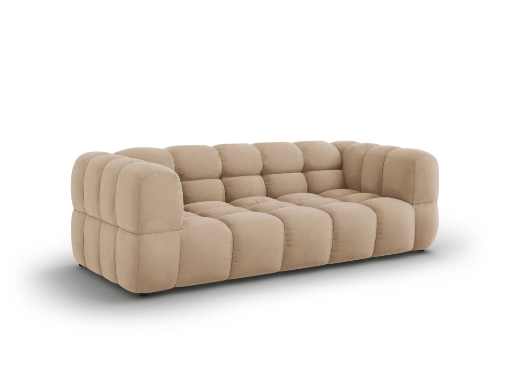 Cosmopolitan Design - Divano "Sky" 3 posti in velluto sabbia 