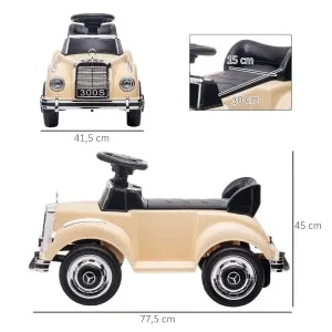 Auto a spinta per bambini design Mercedes Benz 300 S, beige
